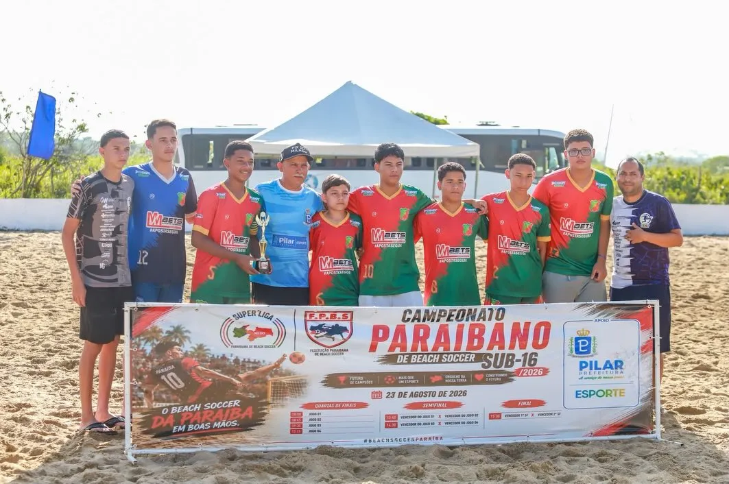 Somos a TERCEIRA MELHOR EQUIPE DA PARAÍBA DE BEACH SOCCER na categoria Sub-16.